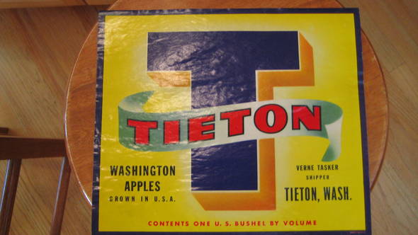 Tieton Fruit Crate Label