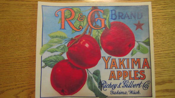 R & G  Old 1 Star Fruit Crate Label