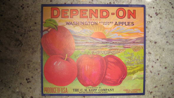 Depend On Fruit Crate Label