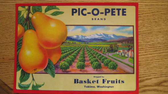 Pic O Pete Fruit Crate Label