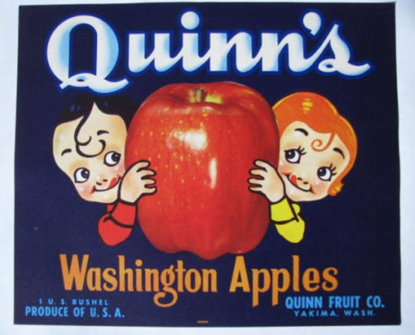 Quinns Fruit Crate Label