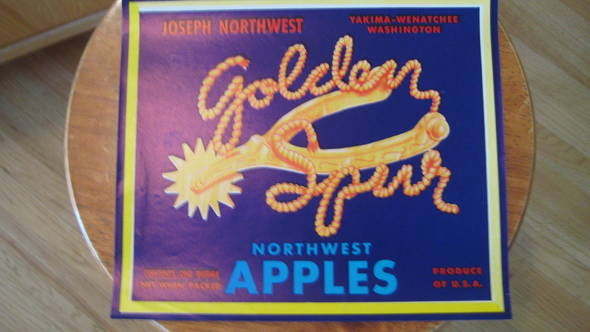 Golden Spur Yakima-Wenatchee Fruit Crate Label