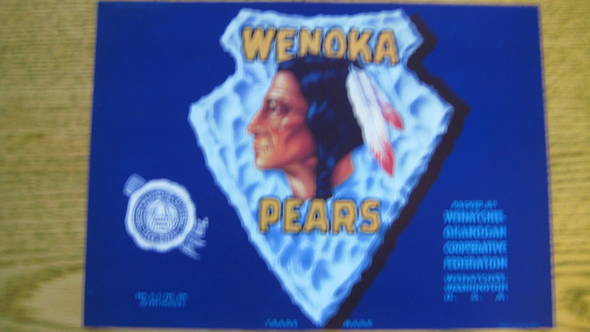 Wenoka Fruit Crate Label