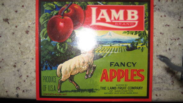 Lamb Fruit Crate Label
